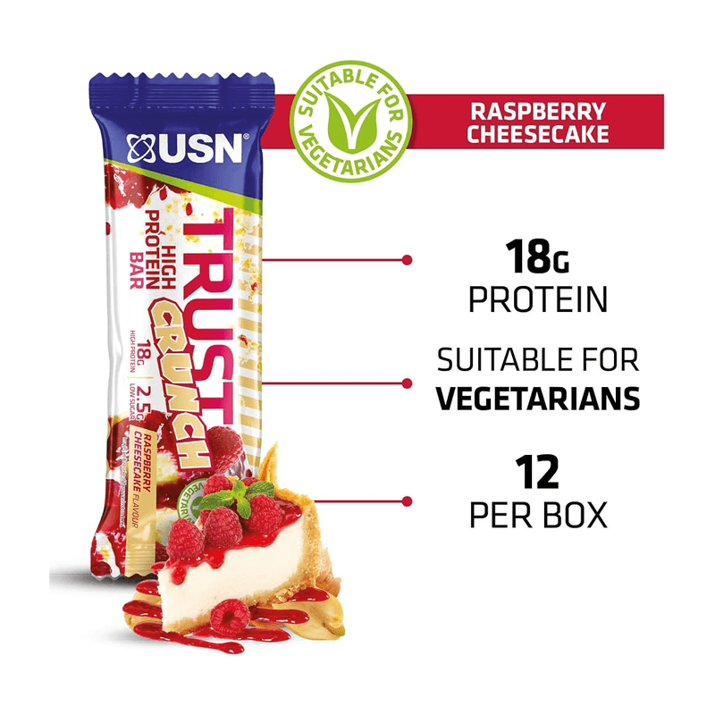 USN Trust Crunch Protein Bar Raspberry Cheesecake 60 g