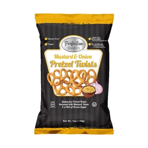 Perfection Snacks Pretzel Twists 198g – Mustard & Onion
