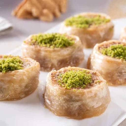 بقلاوة تركية دائرية بالجوز