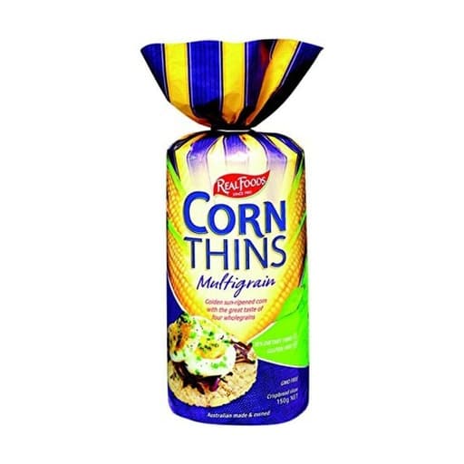Real Foods Corn Thins 150g متعدد حبوب