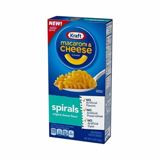 Kraft Macaroni & Cheese Dinner Spirals 156g
