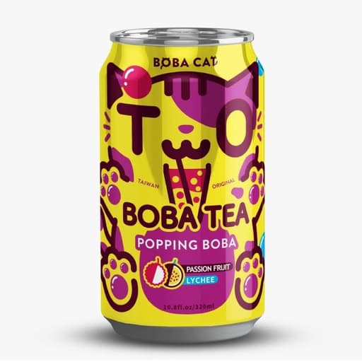 Boba Cat Passion Fruit and Lychee 315ml