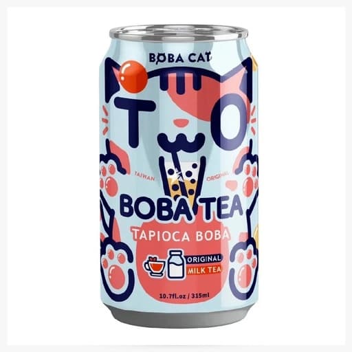 Boba Cat Original and Milk Tea 315ml