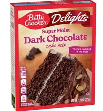 Betty Crocker Delights Super Moist Dark Chocolate Cake Mix 375 g