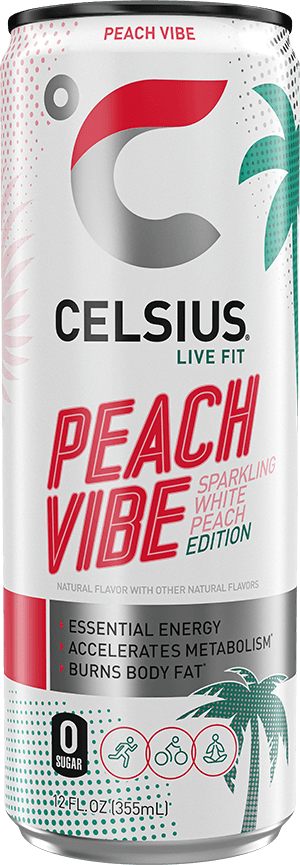 Celsius Live Fit Sparkling Peach Vibe Essential Energy Drink 500 ml
