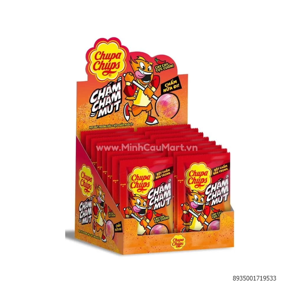 Chupa Chups Strawberry Salted Chili Lollipops 8g - ingredients missing
