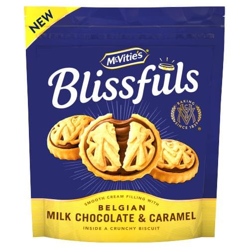 מק׳ וויטיז'S BLISSFULS BELGIAN חלב שוקולד & קרמל בסקוויטים 228G 228g
